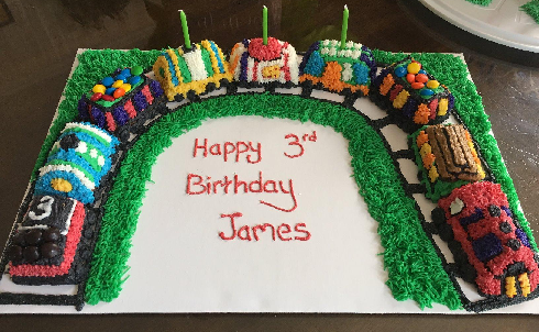Grandma-esque train cakes