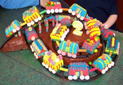 Grandma-esque train cakes